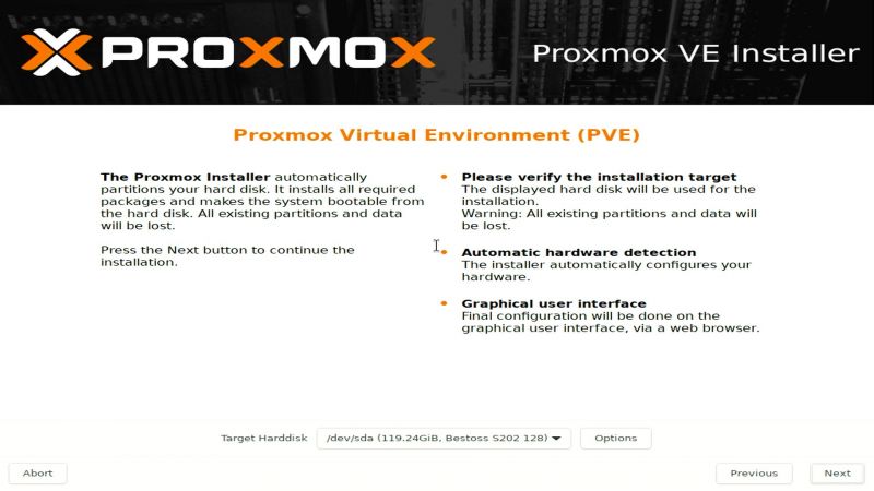 Fichier:Proxmox install disk choice.jpg