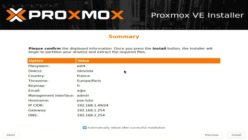 Fichier:Ventoy proxmox install recap.jpg
